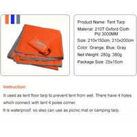 Desert&Fox Waterproof Tent Floor Tarp Picnic Mat Ultralight Pocket Tent Footprints Beach Tarp with Sack for Camping Hiking 2