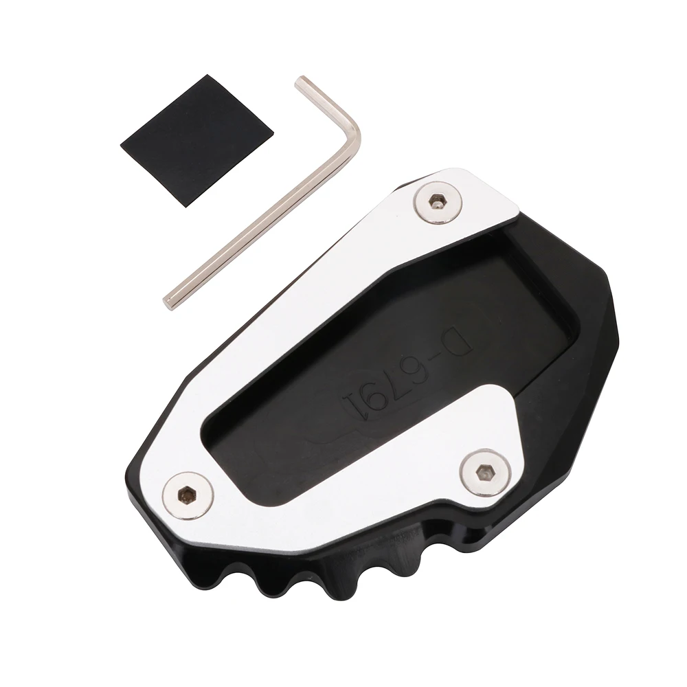 Мотоциклетная CNC боковая подножка, выдвижная пластина для Ducati Multistrada 950 1100 1200 1200S 1200 DVT 2010 - Цвет: Черный