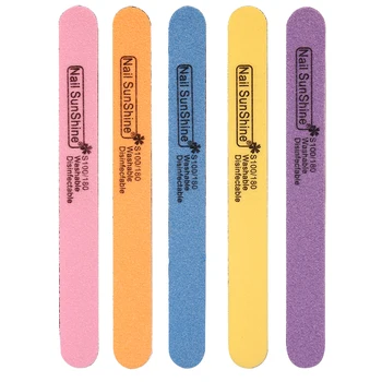 

CYSHMILY 10PCS/Lot 100/180 Nail File Set Brush Durable Washable Sandpaper Nail Buffer Colorful Manicure Polisher Nail Files