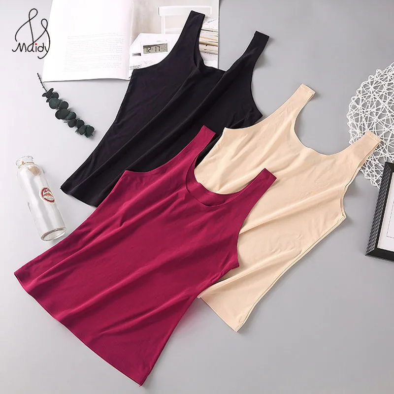 

Maidy Women's Thermal Underwear Seamless Vest Elasticity Female Grinding Hair Hot Sling Underwear Body Slim Bottoming Autumn