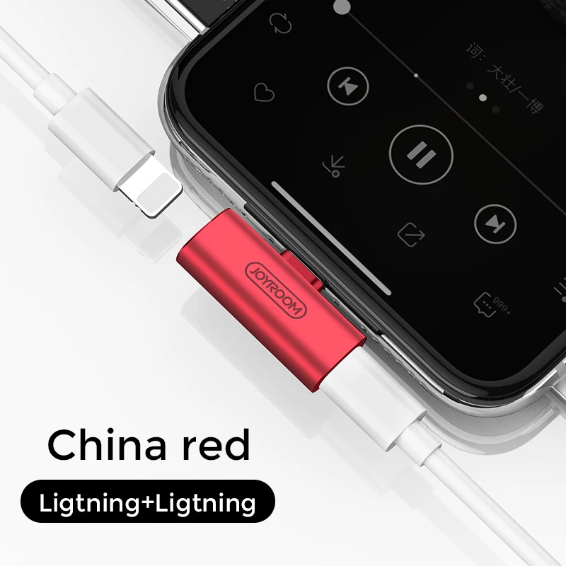 Joyroom сплиттер адаптер для наушников 2 в 1 Зарядка аудио вызов для iPhone аудио зарядка прослушивание вызова 3,5 мм разветвитель AUX - Цвет: Red L to L