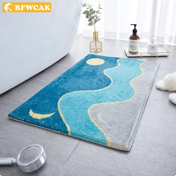

Nordic Sunrise Bath Mat Bathroom Carpet Non Slip Entrance Floor Mat Doormat Kitchen Absorption Rugs Tapete Para Sala Home Decor