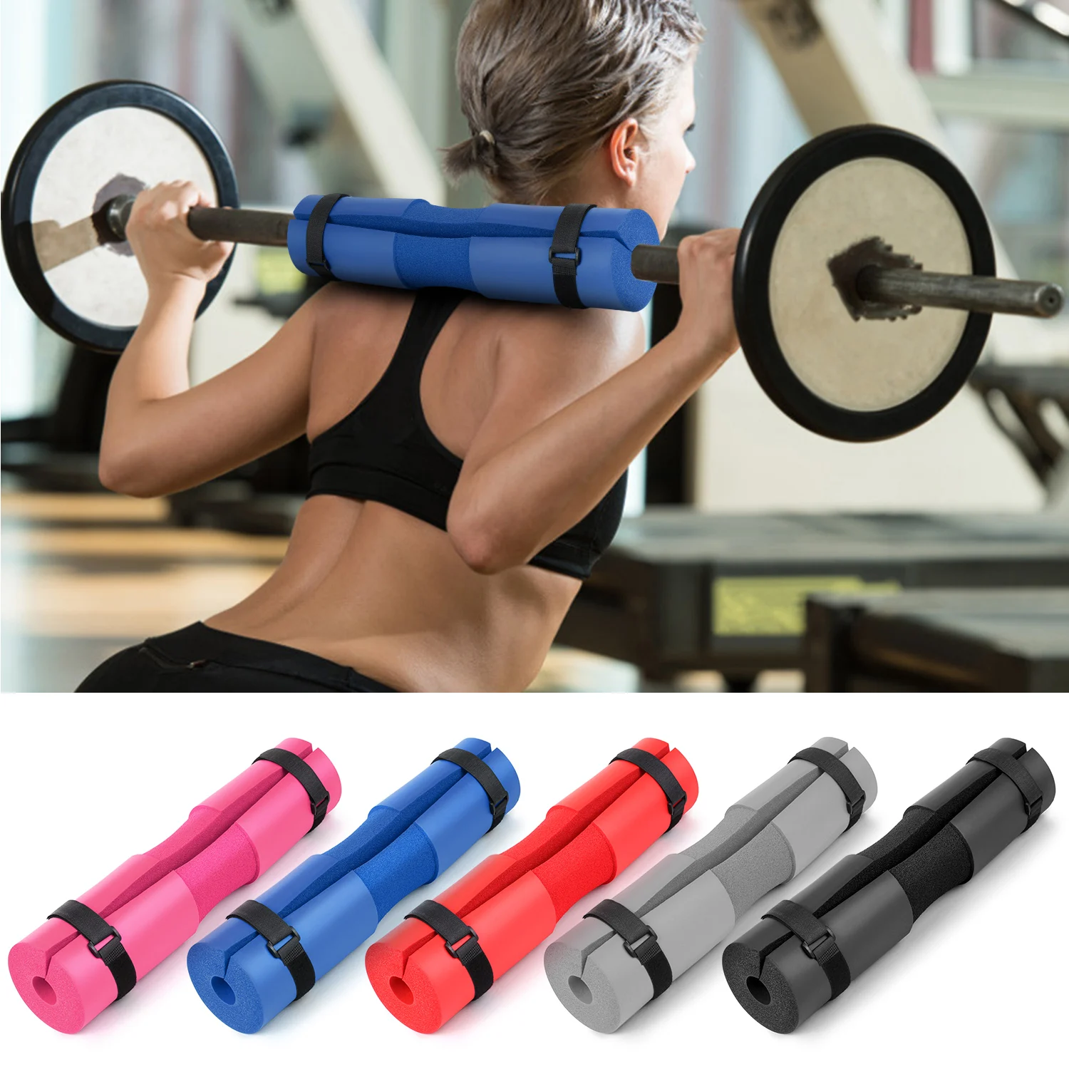 

Barbell Pad Squat Pad Protector for Neck & Shoulders Fitness Bodybuilding Gym Equipment Weight Lifting Squats Hip Glute Training