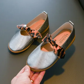 

Spring Autumn Children Casual Shoes For Girl Kids Girls Single Shoes With Bow-knot Princess Sweet Children Flat Shoes New