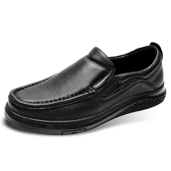 

2020 New Arrival Men Casual Leather Vamp Comfortable Solid Color Мужская Повседневная Обувь