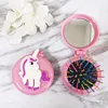 Cartoon Dream Comb Portable Travel Air Bag Massage Cute Cartoon Animal Pattern Folding With Mirror Modeling Tool  Mini Brush 2