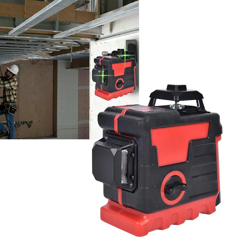 

New IP54 12 Lines 3D Green Laser Level Self-Leveling 360 Degre Horizontal And Vertical Cross Lines Green Laser Line With Battery