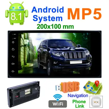 

New Car MP5 Player Rear Camera Wifi GPS Navigation Machine 7 Inch Bluetooth Phonelink AM/FM Android 8.1 For Toyota RK-A6313C