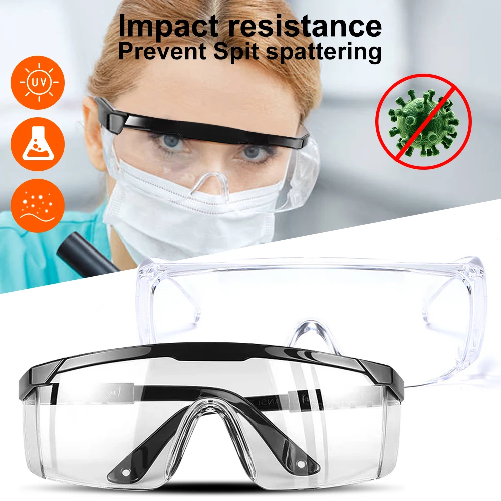 

Closed Safety Glasses Cycling Goggles Eyewear Anti Dust Windproof Anti Fog Prevent Spit Spattering Eye Wear For Eye Protection