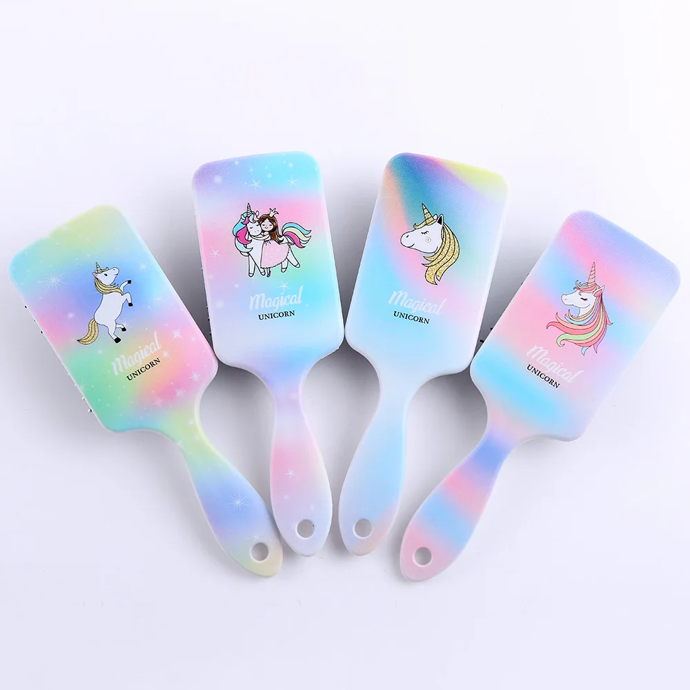 1PCS-Children-Cartoon-Unicorn-Animal-Anti-static-Hair-Brush-Massage-Comb-Shower-Wet-Detangle-Hair-Brush (2)