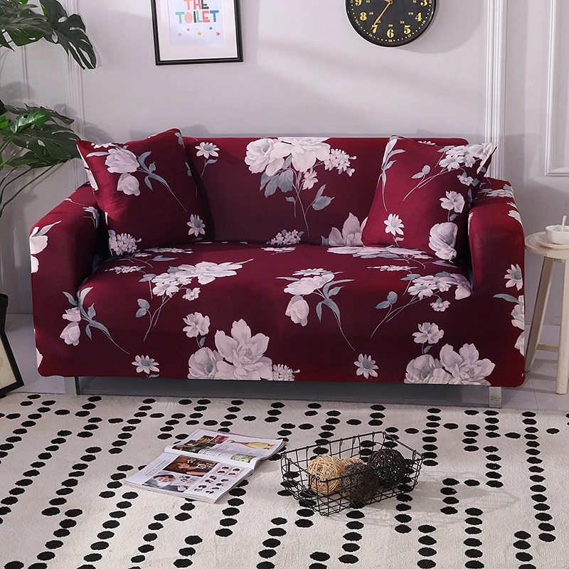 Печатный материал чехол для дивана евро чехлы для диванов четыре сезона универсальный Эластичный чехол для дивана угловой диван для влюбленных - Цвет: 2