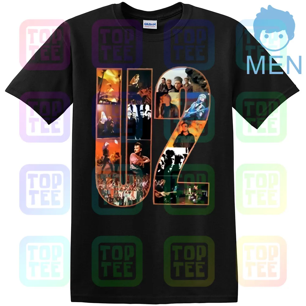 MEN-BLACK U2 The Joshua Tree Футболка мужская футболка хлопок подарок новинка от США уличная одежда размер S-3Xl - Цвет: MEN-BLACK