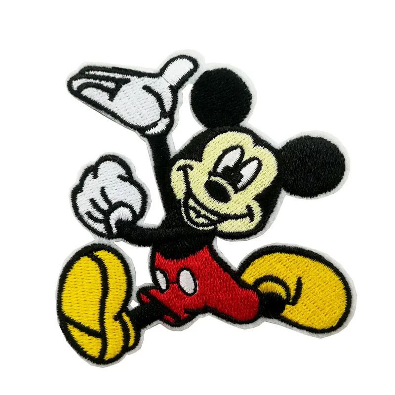 Микки Маус "I'm Mickey" мультфильм мальчик девочка фильм вышитый логотип железа на заплатках гот, панк, рокабилли Заказная заплата