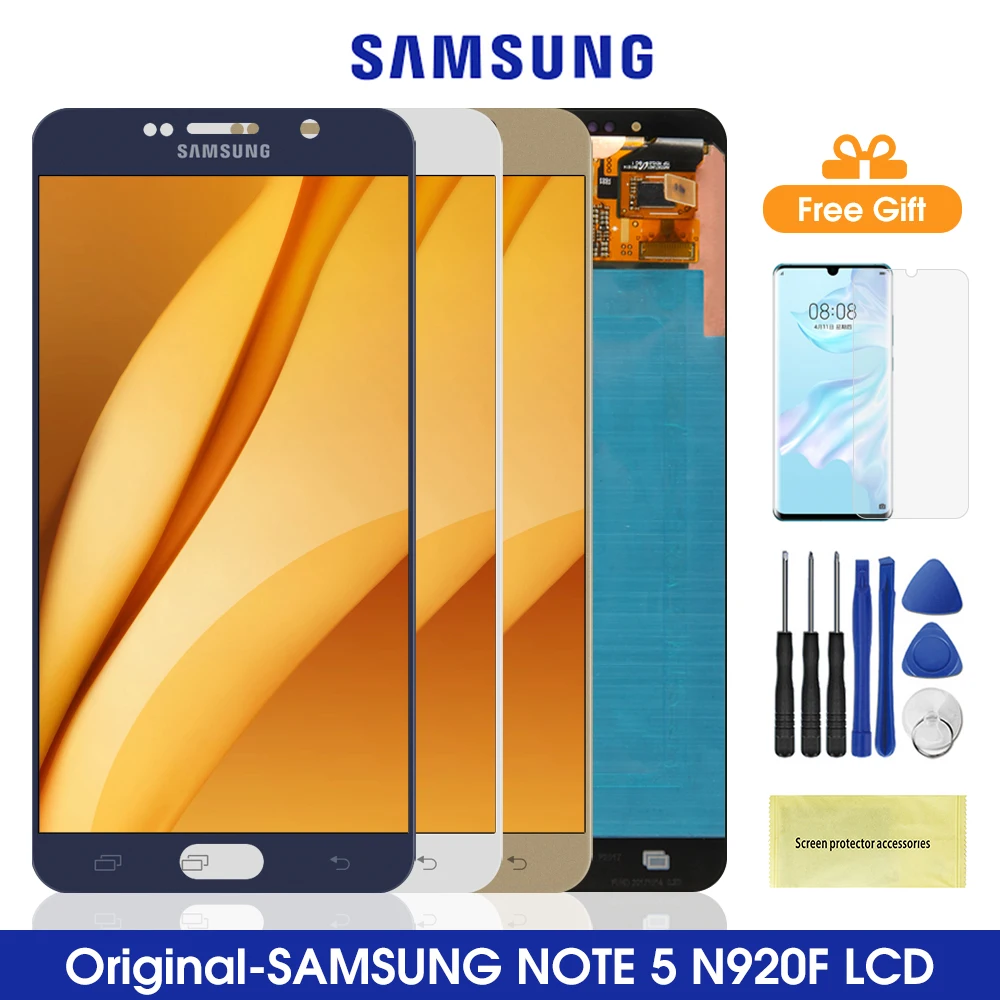 ЖК дисплей 5 7 ''Note для Samsung Galaxy Note сенсорный экран дигитайзер в сборе Note5 N920A N9200