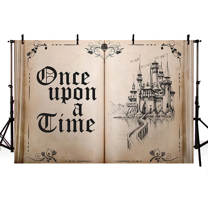 Photography Background Fairy Tale Book Castle Princess Wedding Birthday Decor Backdrop for Photo Studio