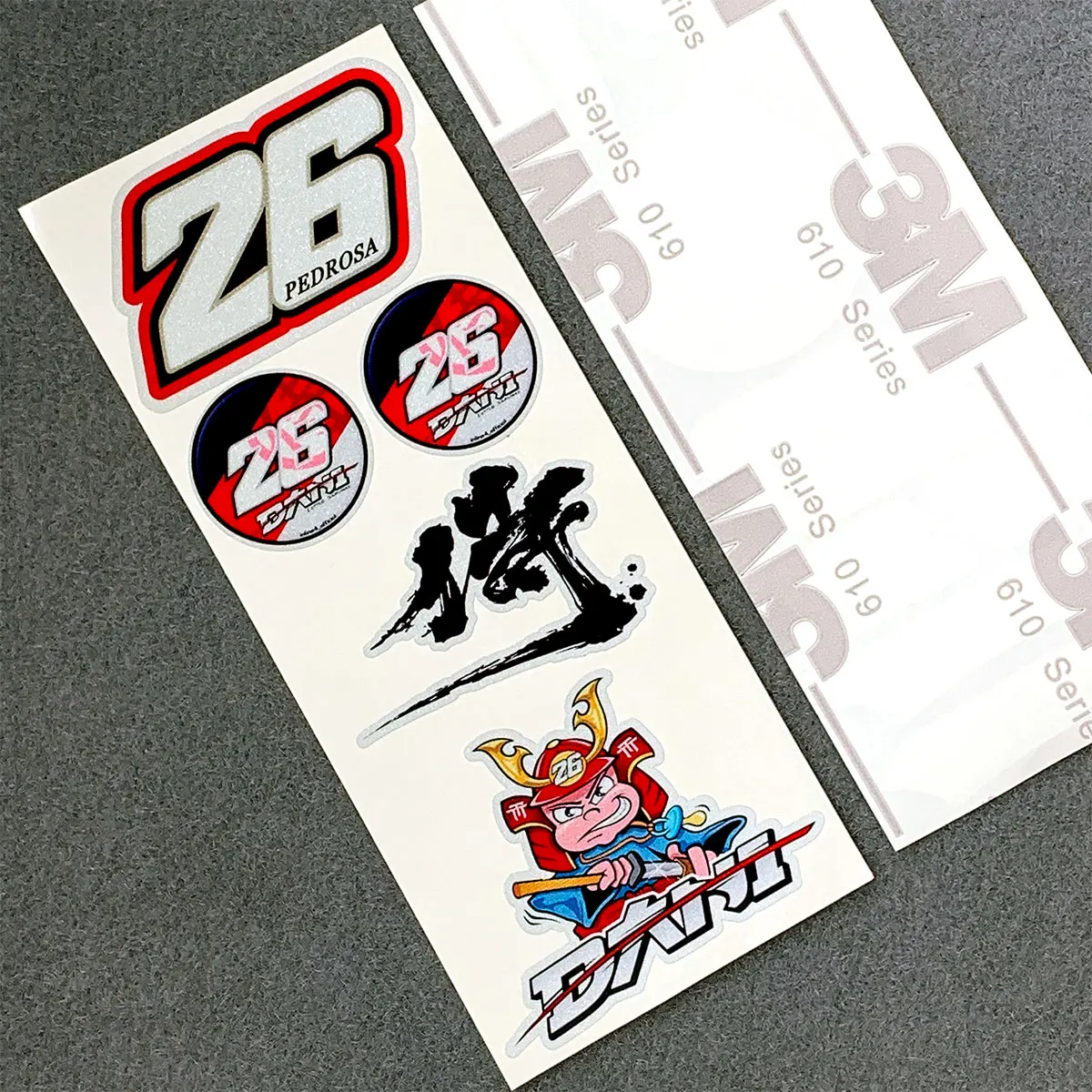 

Motorsport Dani Pedrosa 26 #26 stickers Samurai for Helmet RX-7X RX-7V Motocross Decals motorcycle sticker 3M Highly Reflective