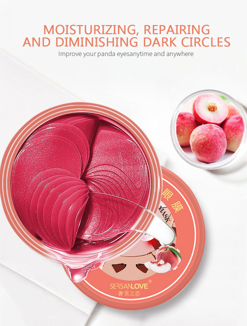 Black Pearl Eye Mask Natural Whitening Moisturizing Gel Eye Patches Remove Dark Circles Anti Age Wrinkle Korean Cosmetics