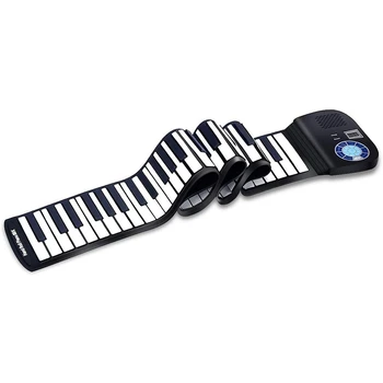 

Piano Keyboard 88 Keys Contact Sensitive Portable Keyboard with Power Supply with Foot Pedal,Us Plug