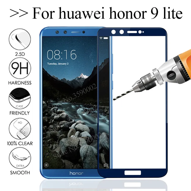 3D защитное стекло на honor 9 lite Защита экрана для huawei закаленное легкая Защитная