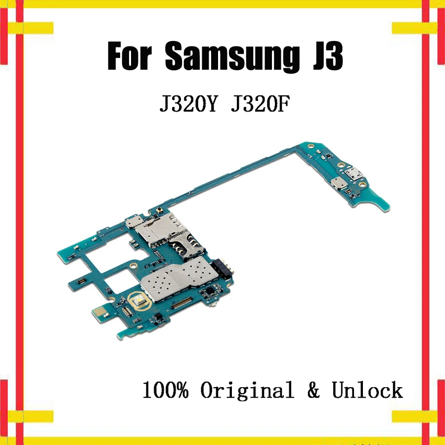 

Motherboard For Samsung J3 J320Y J320F 1/2 SIM Mainboard Unlocked Android IMEI with full chips