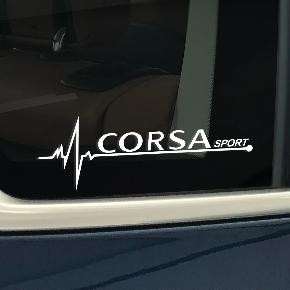 For Corsa 2 шт., автомобильные наклейки, боковое окно накладка наклейки для Opel OPC Astra J H G K Insignia Corsa D B E Mokka Vectra B Авто аксессуары для декора - Название цвета: For Corsa