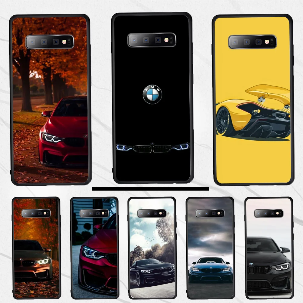 

For Samsung S8 Blue Red Car for Bmw Bags Soft Silicone Phone Case For Samsung S10 S10e S10Plus S9 S9Plus S8 S7 S6 edge plus