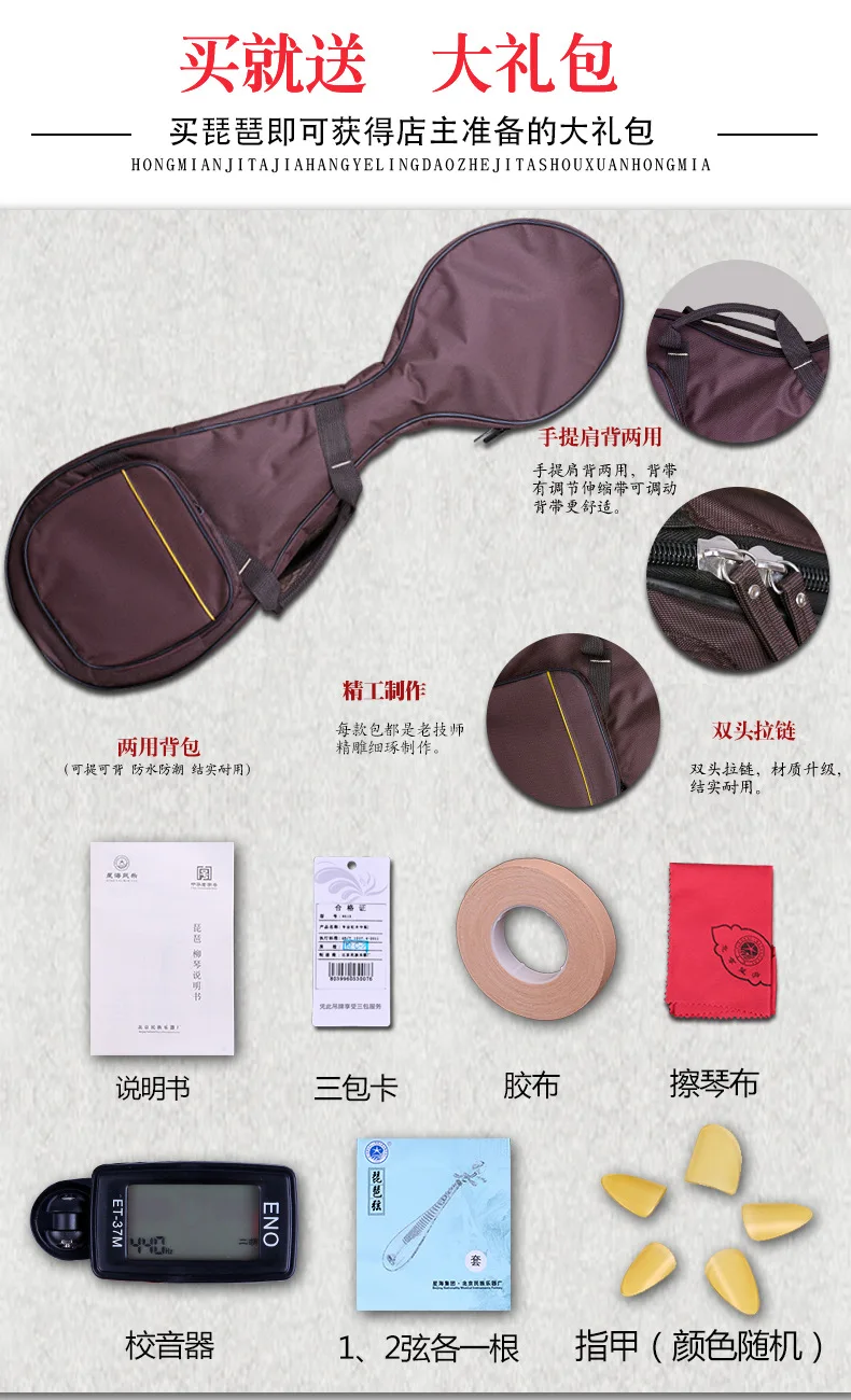 Pipa Xinghai 8911-1 Hardwood National Musical Instrument Professional Performance Beginners
