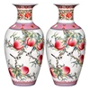 Jingdezhen Ceramics Famille Rose Peach Pattern Vase Ornaments Chinese Living Room Wine Cabinet Antique Vase Home Decoration 2