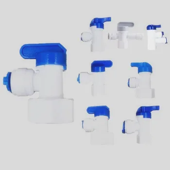 

RO Elbow 1/4 3/8 OD Hose 1/4"BSP Female Thread Quick Connect Pressure Tank Plastic Ball Valve RO Water Reveser Osmosis Fitting