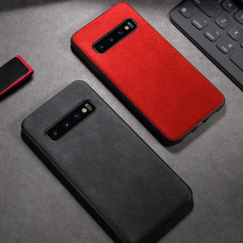 Замшевый кожаный чехол для телефона Samsung S7 S8 S9 S10 Plus Note 8 9 10 plus A10 A20 A30 A50 A70 A5 A7 J5 J7 2017 J6
