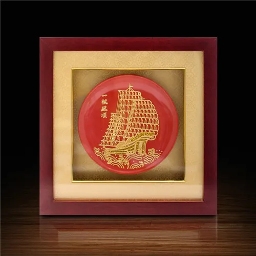 plate 8 inch Хороший keepsake Выпускной 24k Золотая фольга 10 дюймов керамическое ремесло подарки для друзей - Цвет: plate 8 inch