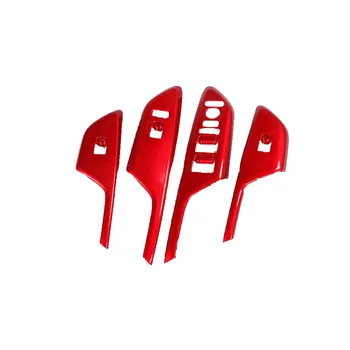 

4pcs ABS Car Window Switch Mask Panel Cover Decoration Trim For Honda Civic 2019 2018 2017 2016 10th Accessories Car Styling