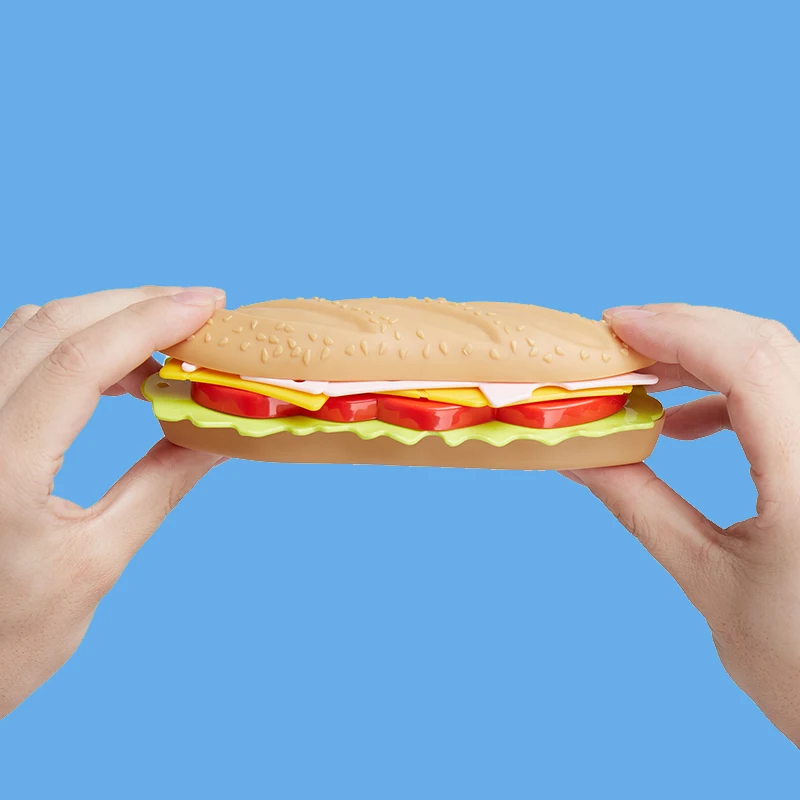 Children Simulation Kitchen Food Toys Pretend Play Hamburger Hotdog French Fries