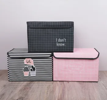 

Japanese Style Environmentally Friendly Pet Cartoon Cloth Storage Box Folding with Lid Organizing Box