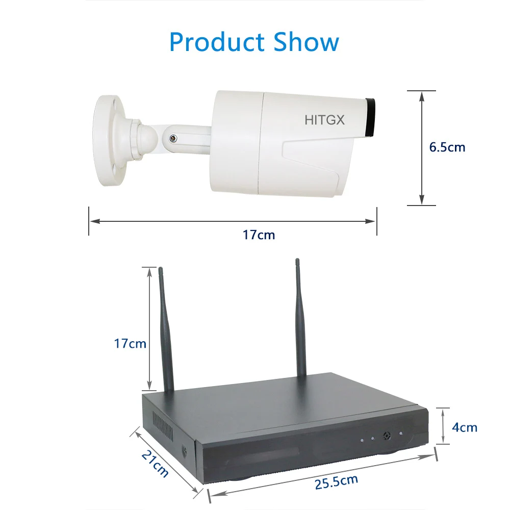 Система видеонаблюдения 1080P NVR комплект ip-камеры беспроводная камера видеонаблюдения наружная система безопасности комплект