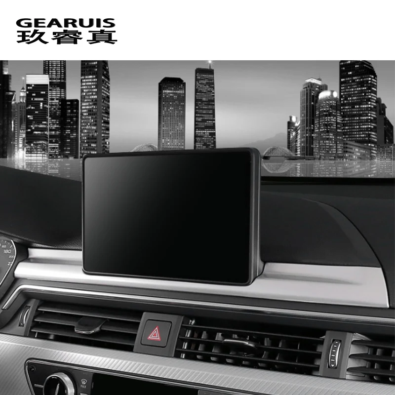 Автомобильный Стайлинг навигационный экран Защитные Чехлы наклейки центр управления полоса панель для Audi A4 b9 A5 интерьер авто аксессуары