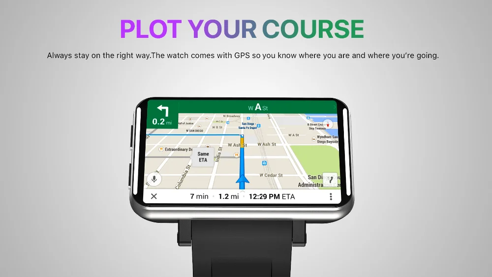 4G Smart Watch Men Android 7.1 2.8 Inch 640*480 Screen 3GB + 32GB 12 GPS