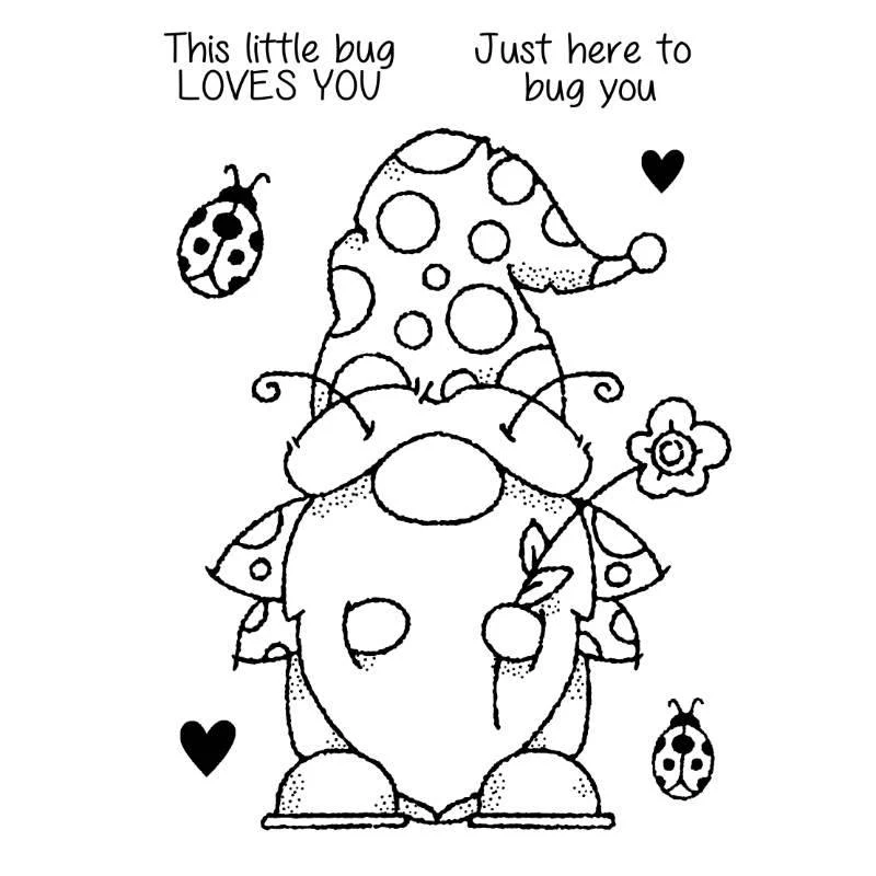 2021 New Christmas Gnome and Animal Pattern Clear Stamps Set For Making Dwarf Greeting Card Scrapbooking No Metal Cutting Dies 