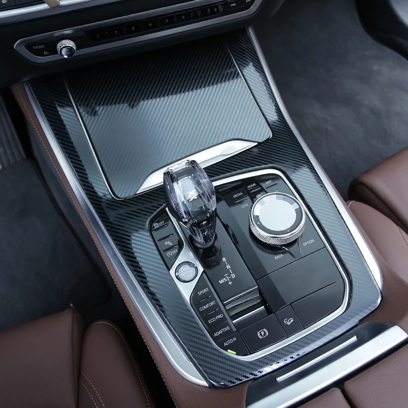 ABS Центральная панель переключения передачи панель украшения Крышка отделка 2 шт. для BMW X5 G05 LHD углеродного волокна цвет стайлинга автомобилей