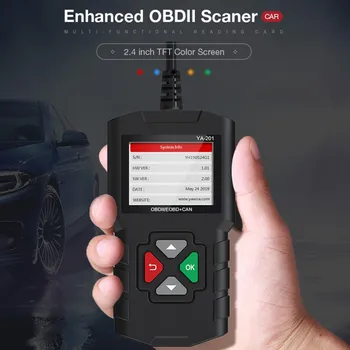 

Car Enhanced Battery Scaner YA-201 Code Reader LCD Dispaly Portable Car Inspection Tools For OBDII Protocol Cars