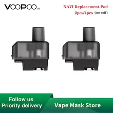 2 шт., 4 шт., сменный картридж VOOPOO NAVI, 2 мл/3,8 мл, электронная сигарета, Vape Pod, поддержка Voopoo PNP, сетчатая катушка/Voopoo RBA катушка