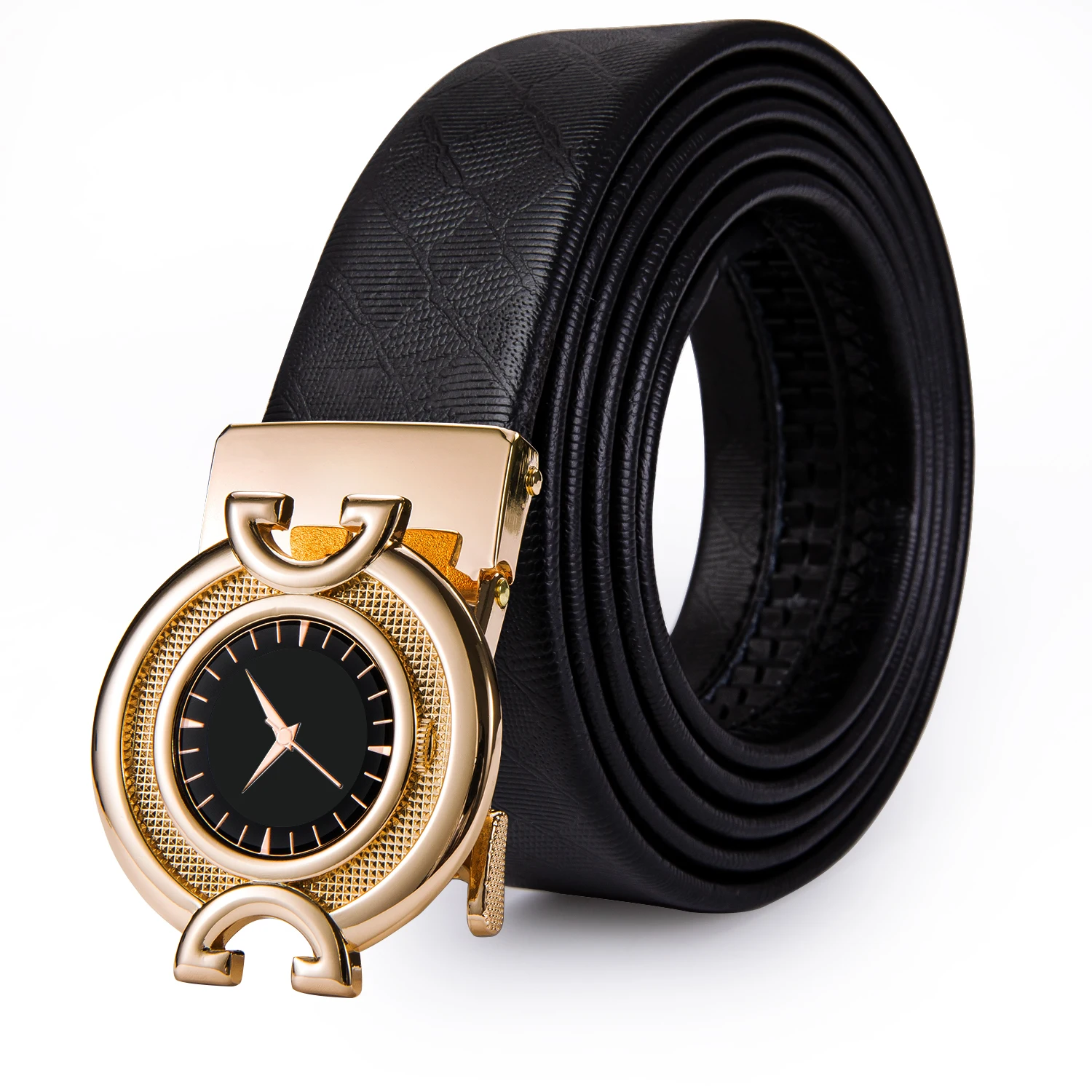 Новые модные часы дизайнерские Пряжка ремень для мужчин высокого качества из натуральной кожи роскошный поясной ремень черные повседневные мужские ремни из воловьей кожи