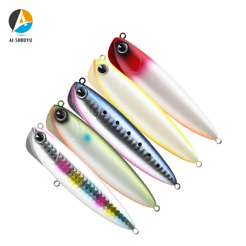 

AI-SHOUYU 2020New Longcast Fishing Lure Slow Sinking Pencil Lure 90mm 18g Artificial Hard Bait 3D EyeS Saltwater Lures Fish Bait