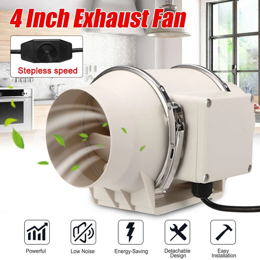 Ventiladores escape de y 220V para el hogar silencioso, Extractor de conducto para baño, cocina, inodoro, pared, aire de extracción| - AliExpress