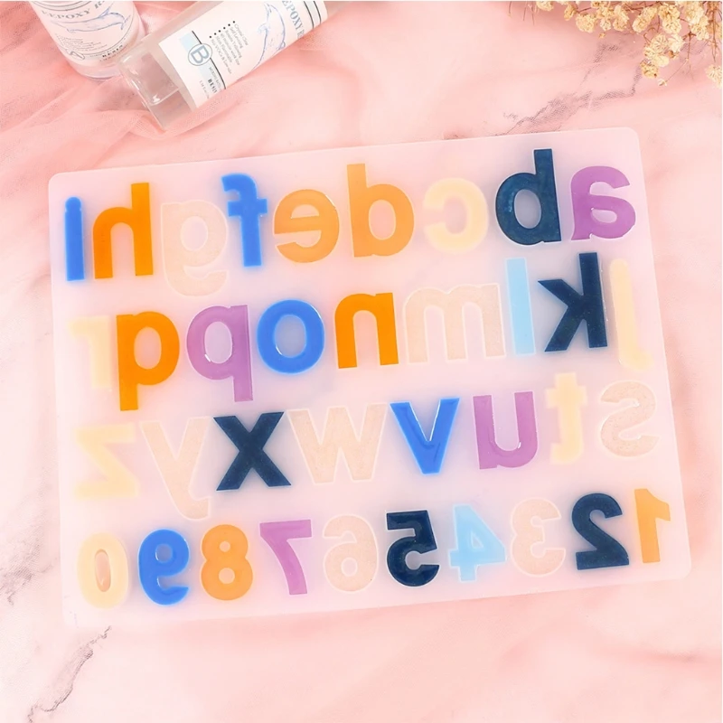 

Crystal Epoxy Resin Mold Alphabet Letter Number Pendant Casting Silicone Mould DIY Crafts Jewelry Key Chain Making Tools