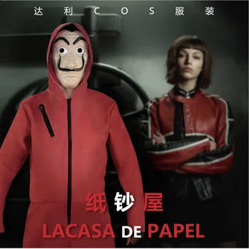 

Salvador Dali La Casa De Papel Costume & Face Mask Cosplay The House of Paper Role Playing Party Adult Kid Cosplay Money Heist