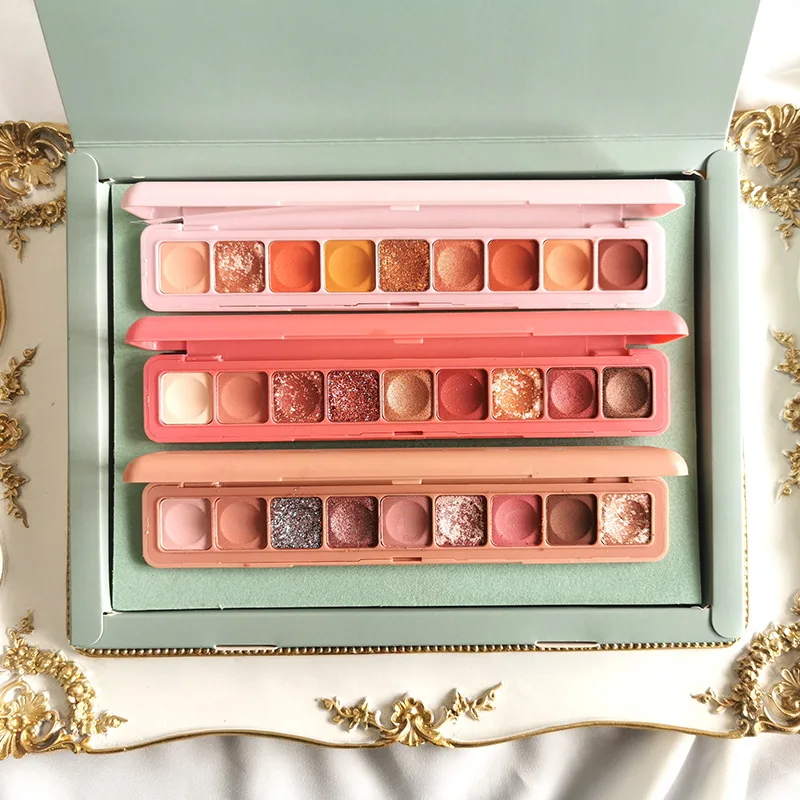 Клавиатура на кончик пальца девять цветов Кубик Рубика тени для век компактный