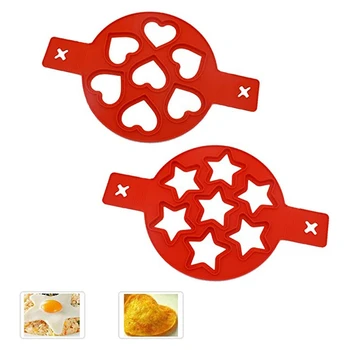 

2-Piece Set of Seven-Hole Breakfast Multi-Function Omelette Non-Stick Egg Dumpling Pot Silicone