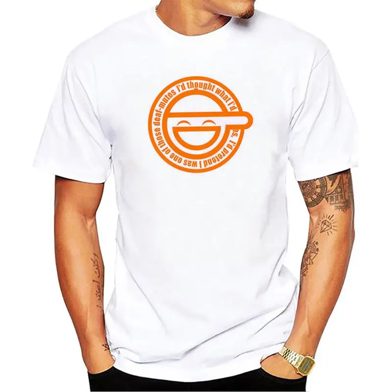 2018 Laughing Man Hip-Hop Simple Design Tee Tops Shirt Short Top O-neck Men's | Мужская одежда