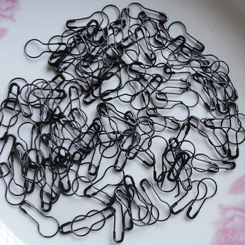 

200PCS Black Paint 2.2cm plain Round Head Metal Safety Pin in iron material for hanging tag,hijab hairpins